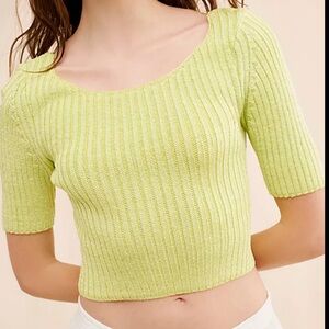 Free People San Lucas Pullover in Sunny Lime